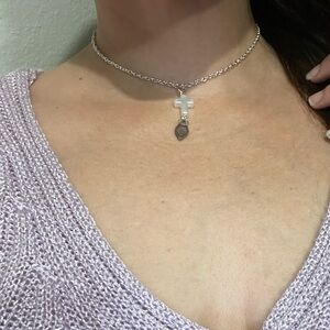 NEW Silver Plated Cross Pendant Necklace